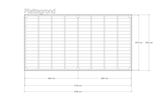 Douglas overkapping 302x578cm Verando, Origin
